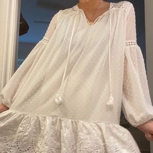 White Cottage Boho Dress